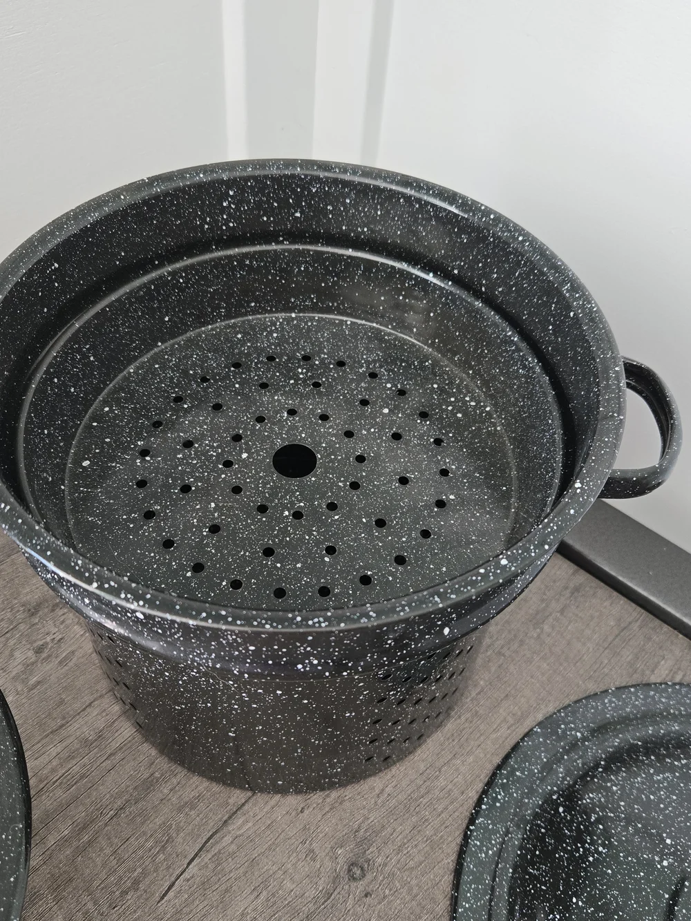 Granite Ware 15.5 Qt 4pc Steamer Stock Pot Strainer Basket Steaming Tray Lid